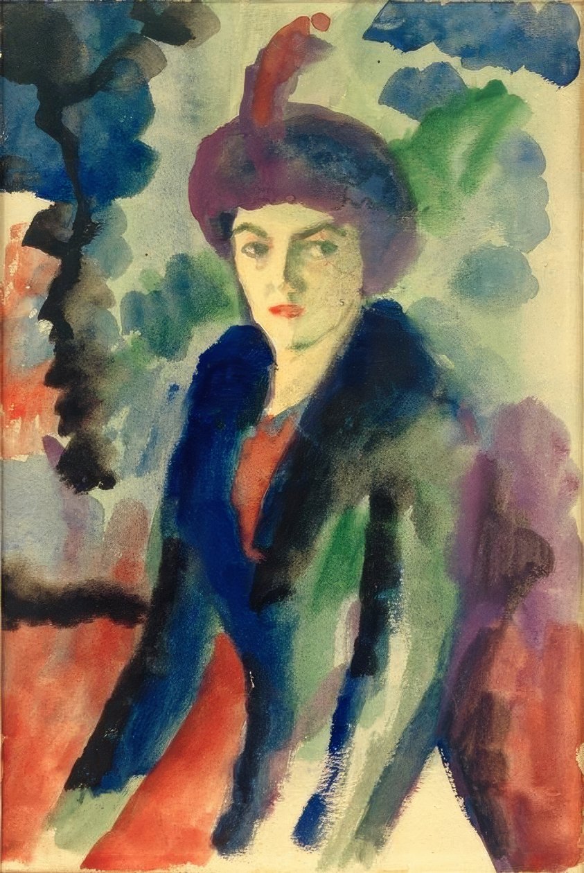 Studium portretowe Elisabeth Macke autorstwa August Macke