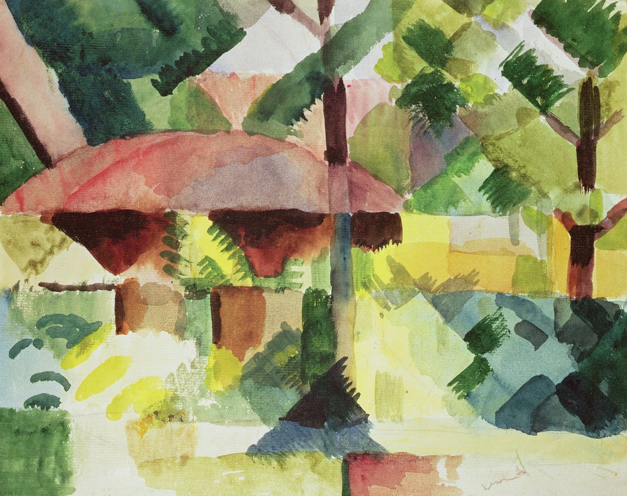 Ogród, 1914 autorstwa August Macke