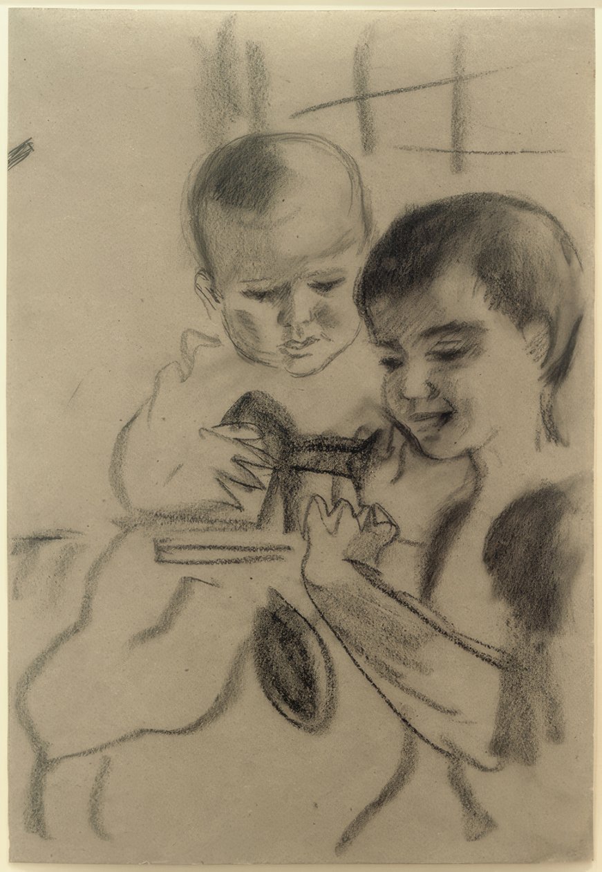 Walter i Wolfgang z małym konikiem autorstwa August Macke