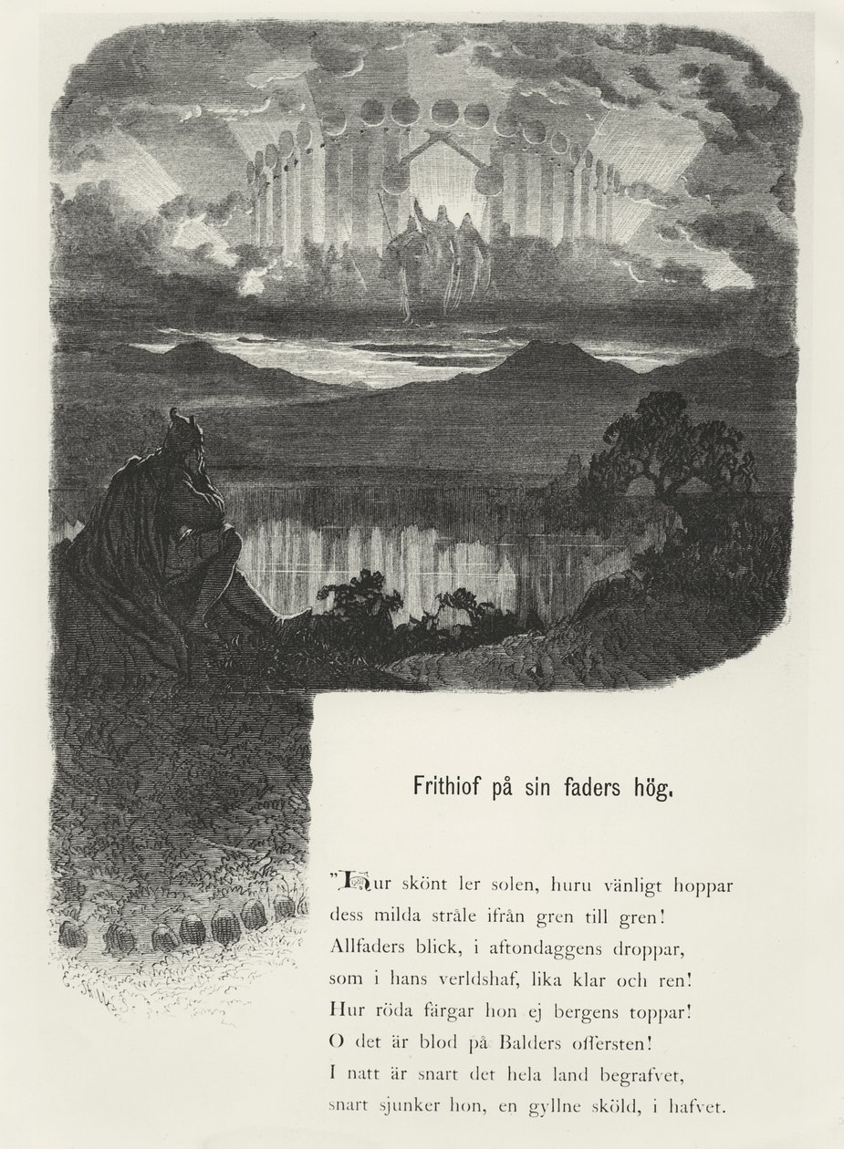 Ilustracja z „Sagi o Frithjof”, Esaias Tegnér, 1868 autorstwa August Malmström
