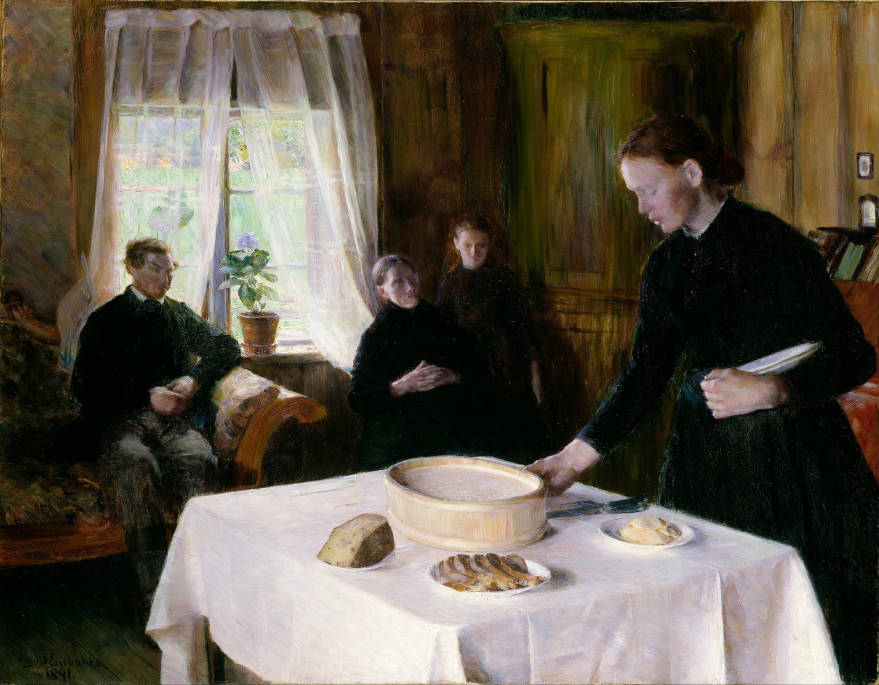 Nakrycie stołu autorstwa August Eiebakke