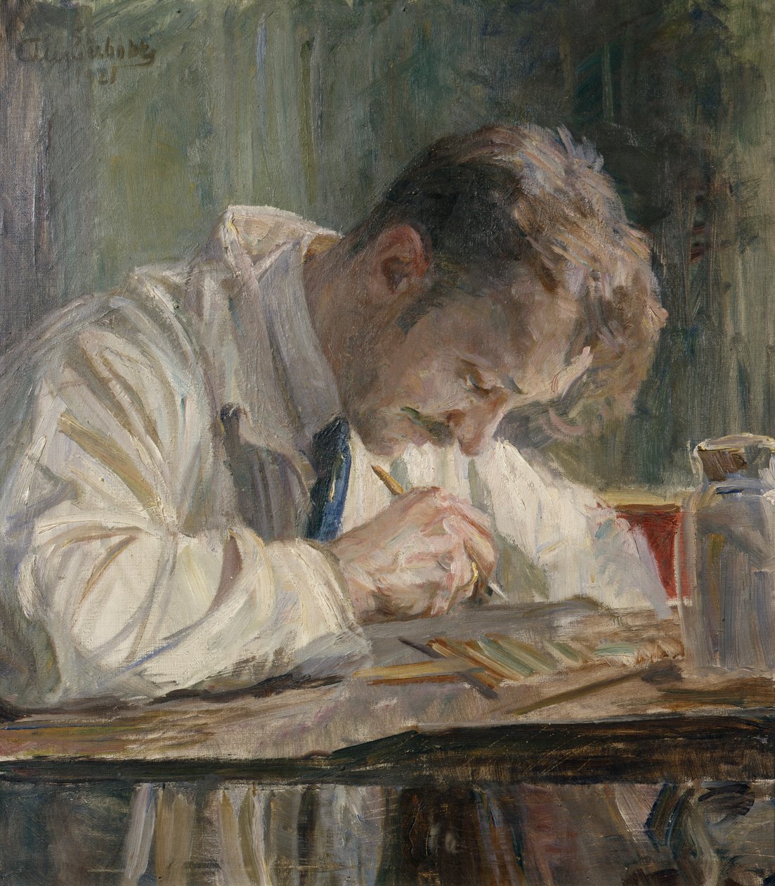 Malarz porcelany autorstwa August Eiebakke