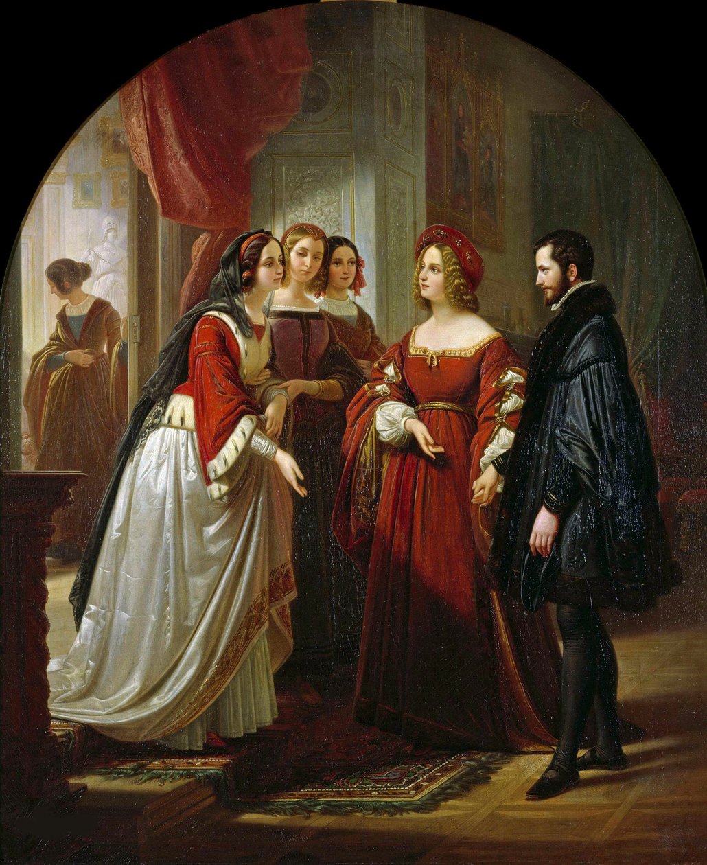 Tasso przed Eleonora dEste, 1839. autorstwa August Ferdinand Hopfgarten