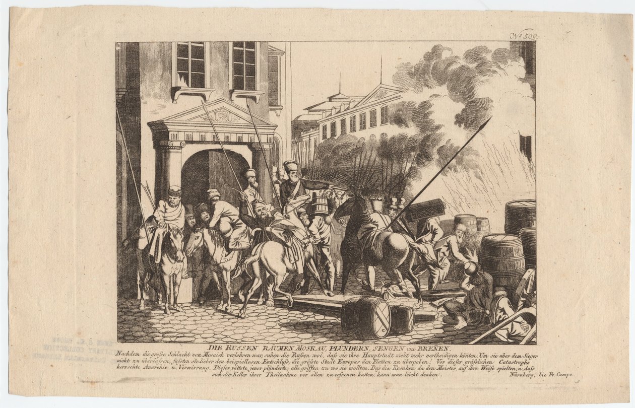 Ewakuacja Moskwy przez Rosjan autorstwa August Friedrich Andreas Campe