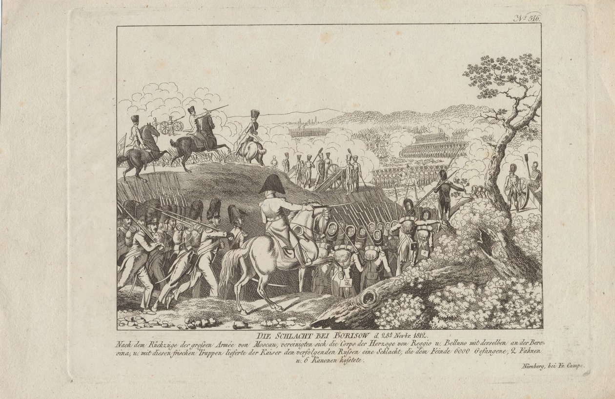 Bitwa pod Borysowem 28 listopada 1812 r. autorstwa August Friedrich Andreas Campe