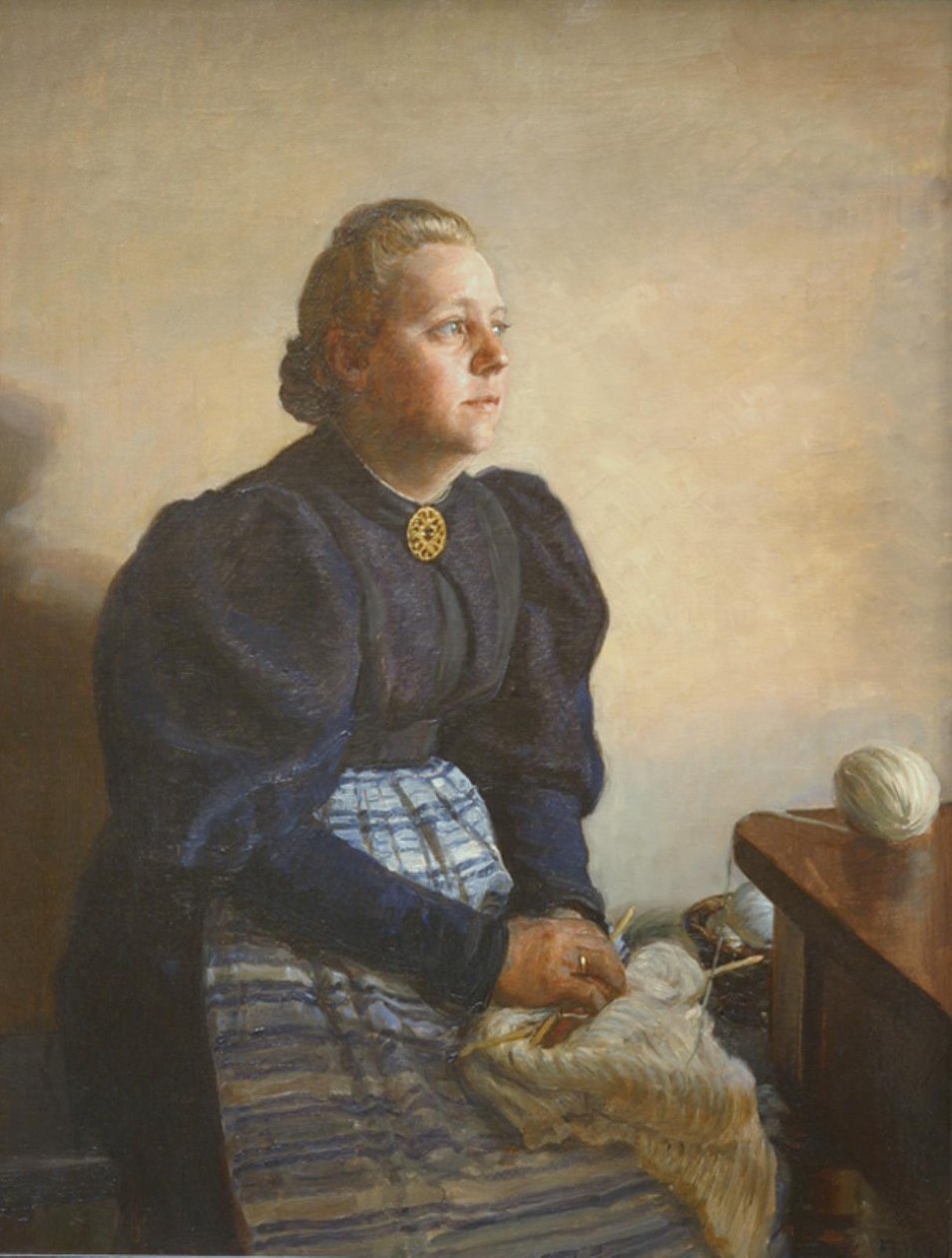 Betty Jerndorff, z domu Matthison-Hansen, żona artysty autorstwa August Jerndorff