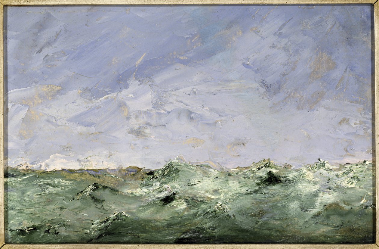 Mała woda. Dalaro (hrabia de Stockohlm) - Mała woda. Dalaroe, Strindberg, sierpień (1849-1912). Olej na tekturze autorstwa August Johan Strindberg