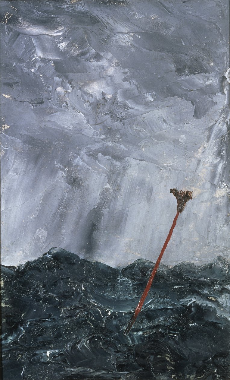 Stormy Sea Broom Booy, 1892 (olej na papierze) autorstwa August Johan Strindberg
