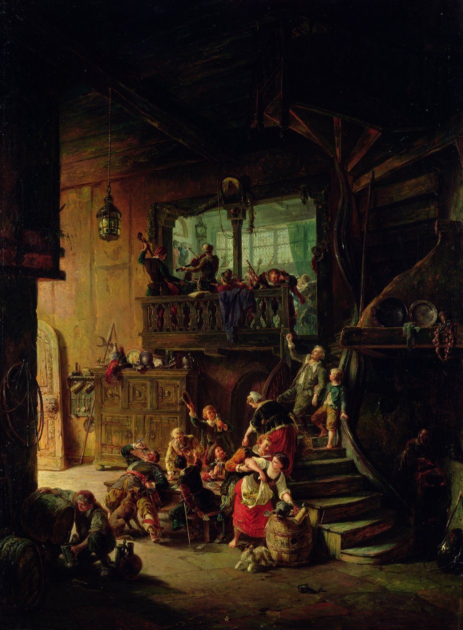 Życie w hostelu, 1865 autorstwa August Levin von Wille