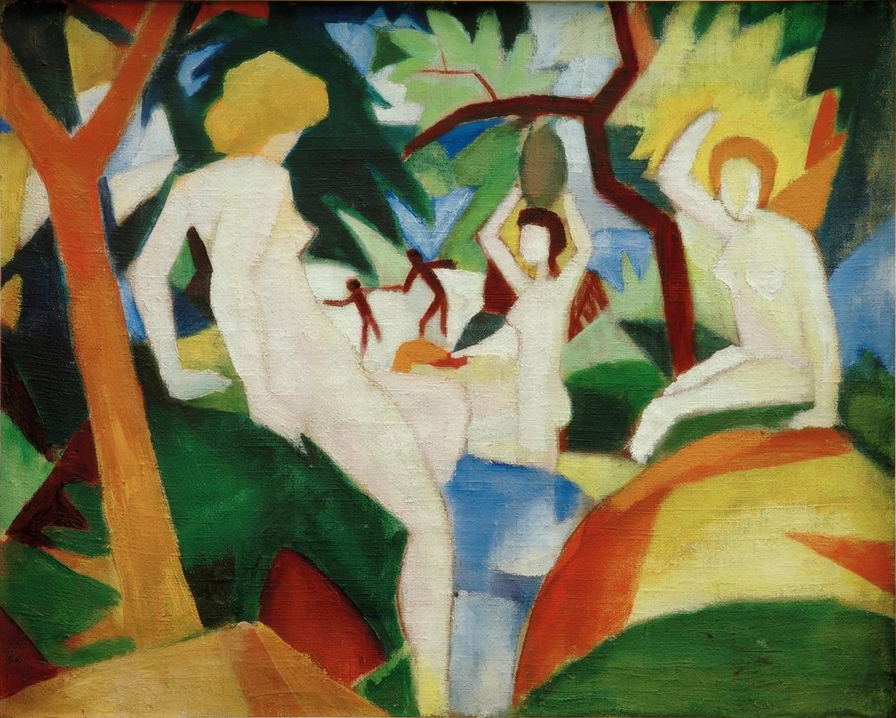 Kąpiące się kobiety autorstwa August Macke