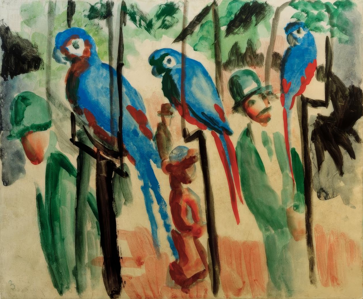 Z papugami autorstwa August Macke