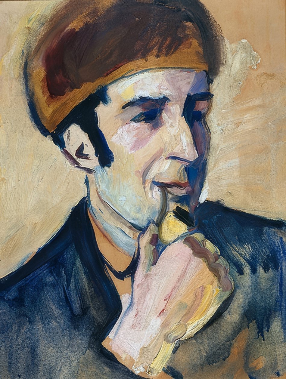 Portret Franza Marca. 1910 autorstwa August Macke