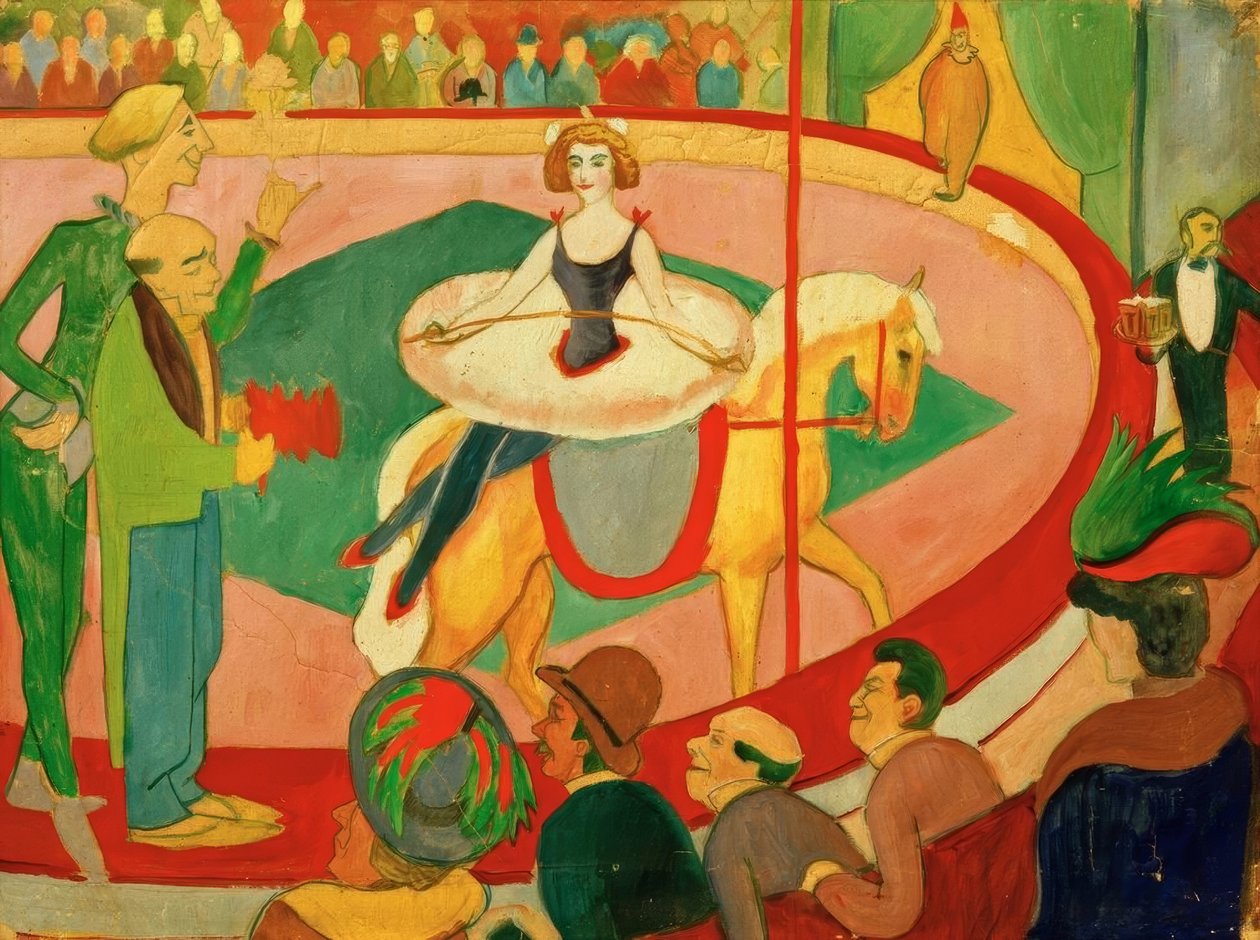 Obraz cyrkowy I: Art rider autorstwa August Macke