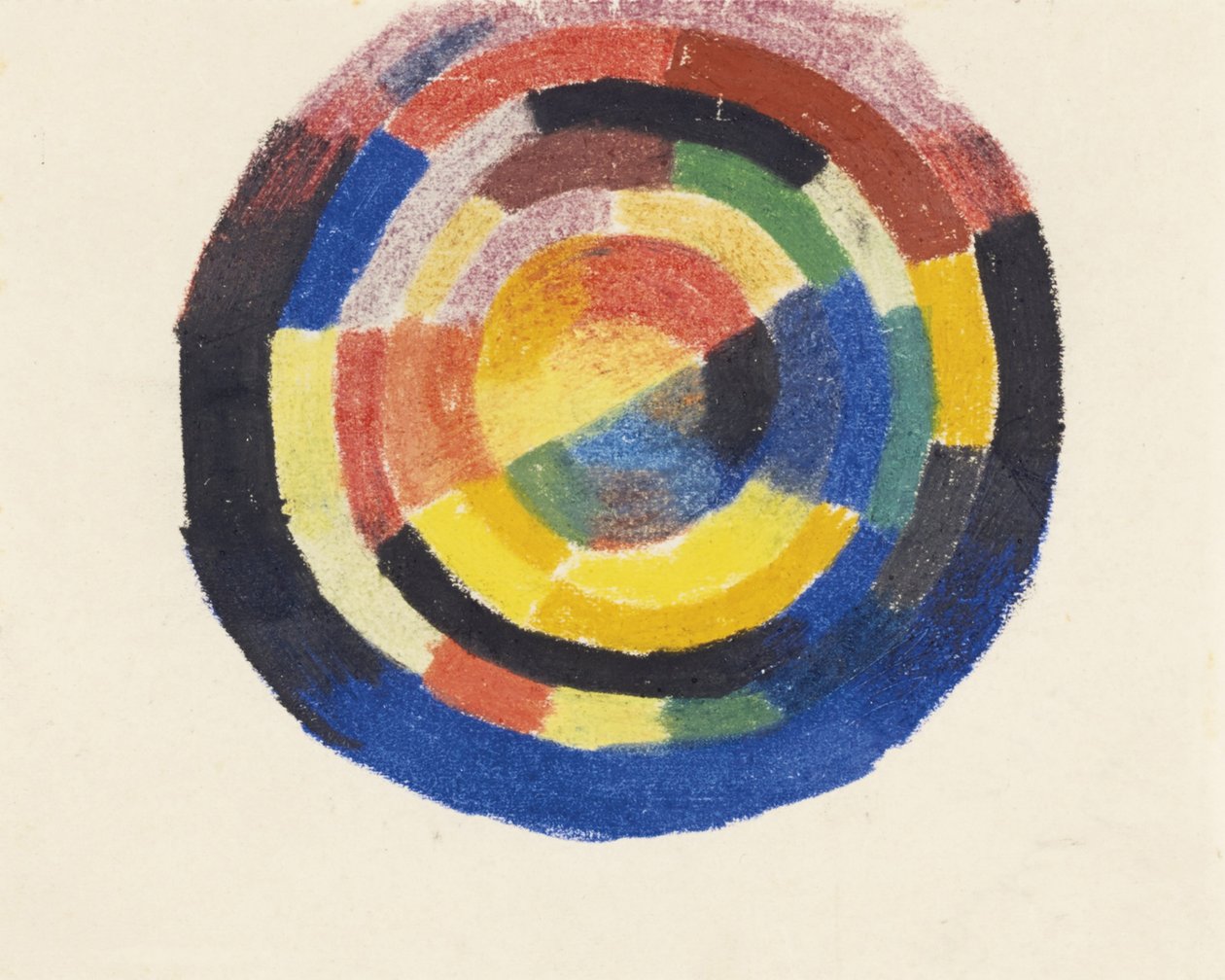 Koło kolorów Farbkreis, 1913-1914 autorstwa August Macke