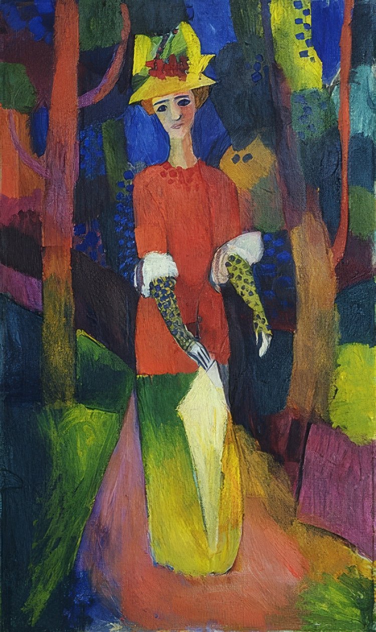 Pani w parku. 1914 autorstwa August Macke