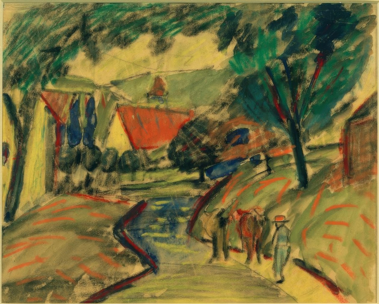 Wiejska ulica w Kandern II autorstwa August Macke