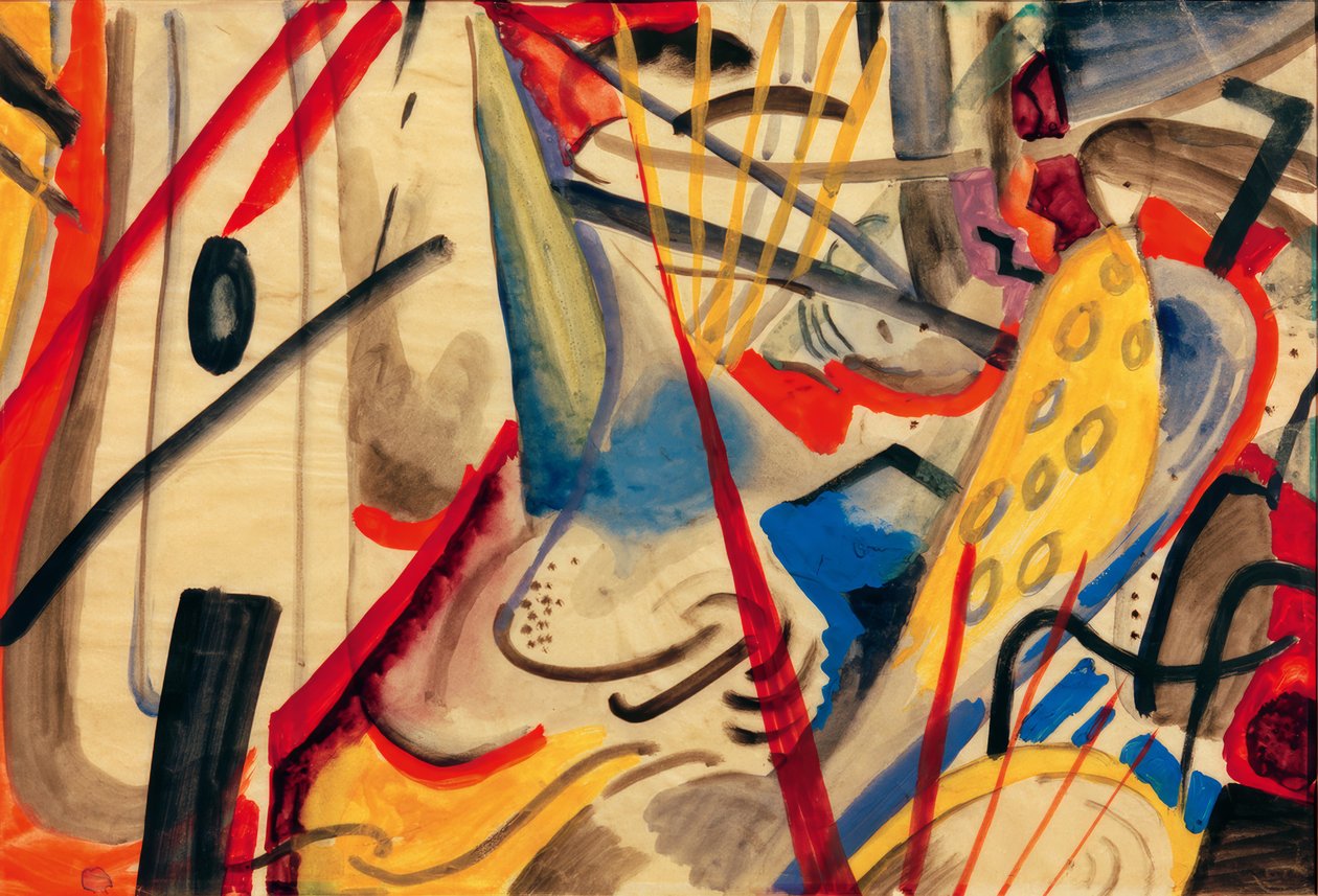 Kompozycja kolorystyczna II autorstwa August Macke