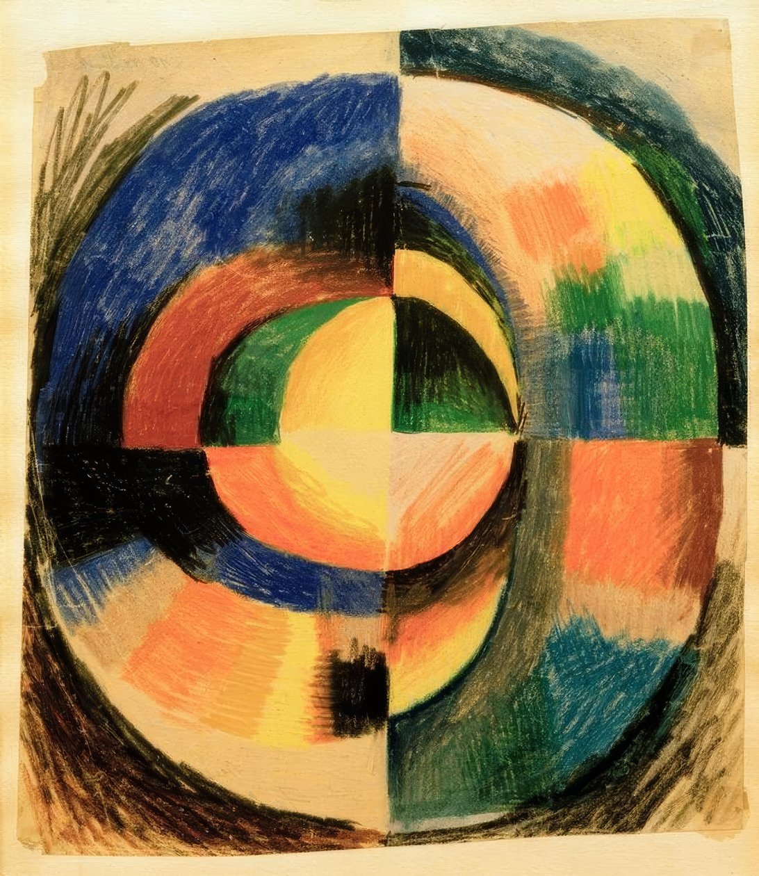 Koło kolorów II (duże) autorstwa August Macke
