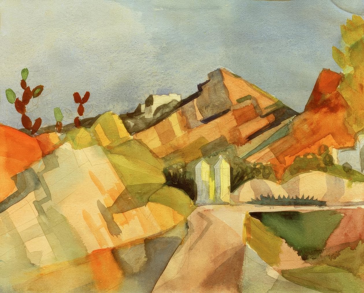 Skalisty krajobraz autorstwa August Macke