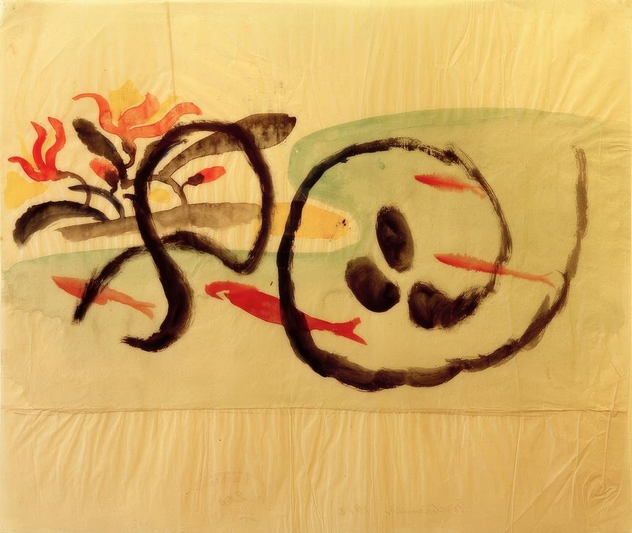 Wzór ryby, projekt do haftu autorstwa August Macke
