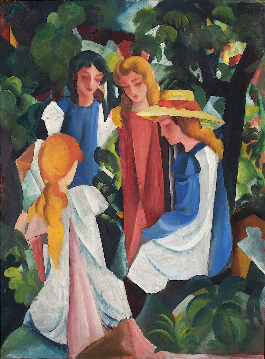 Cztery dziewczyny autorstwa August Macke