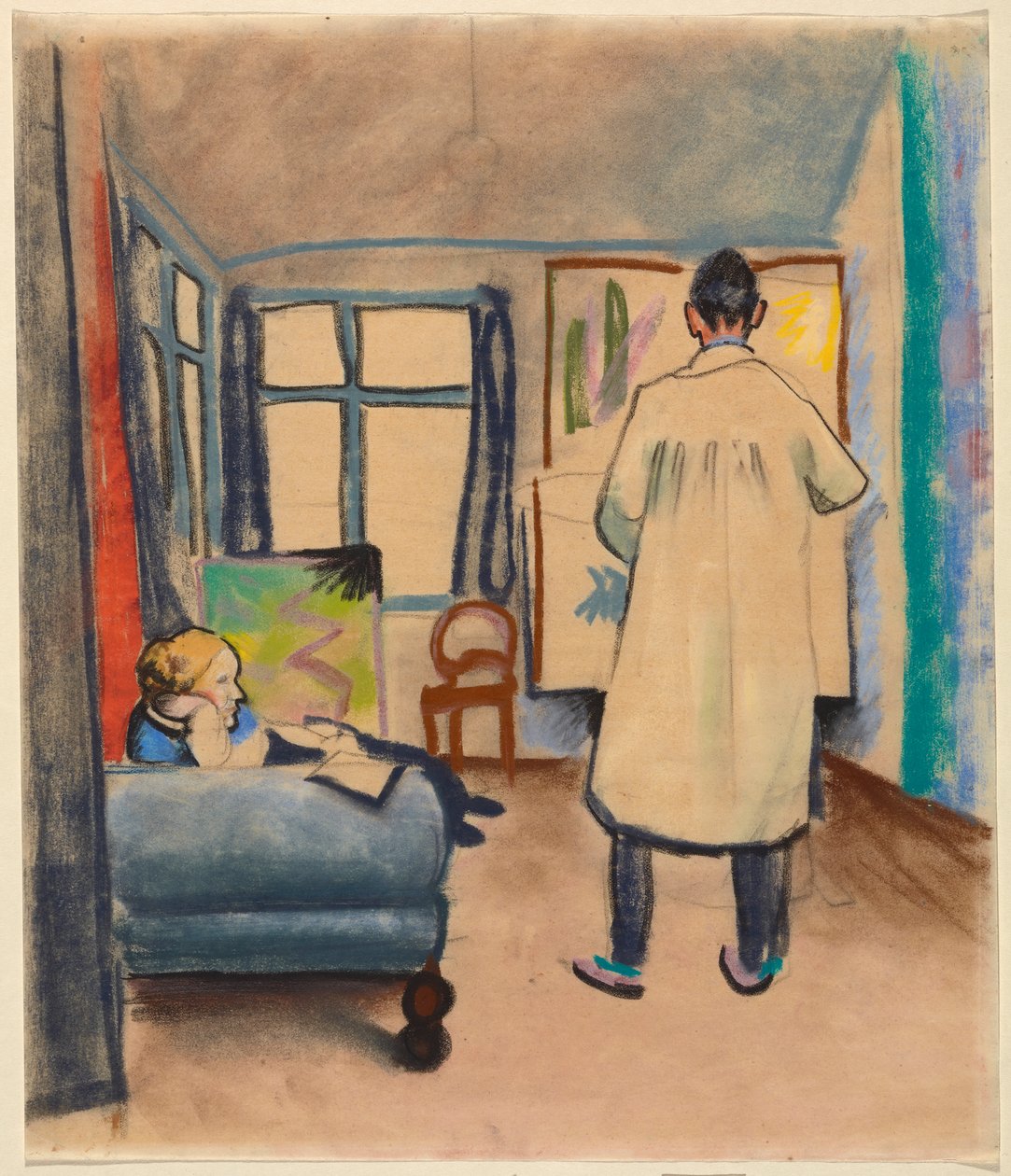 Franz i Maria Marc w pracowni Augusta Mackego w Bonn autorstwa August Macke
