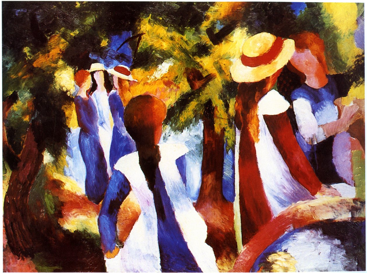 Dziewczęta pod drzewami autorstwa August Macke