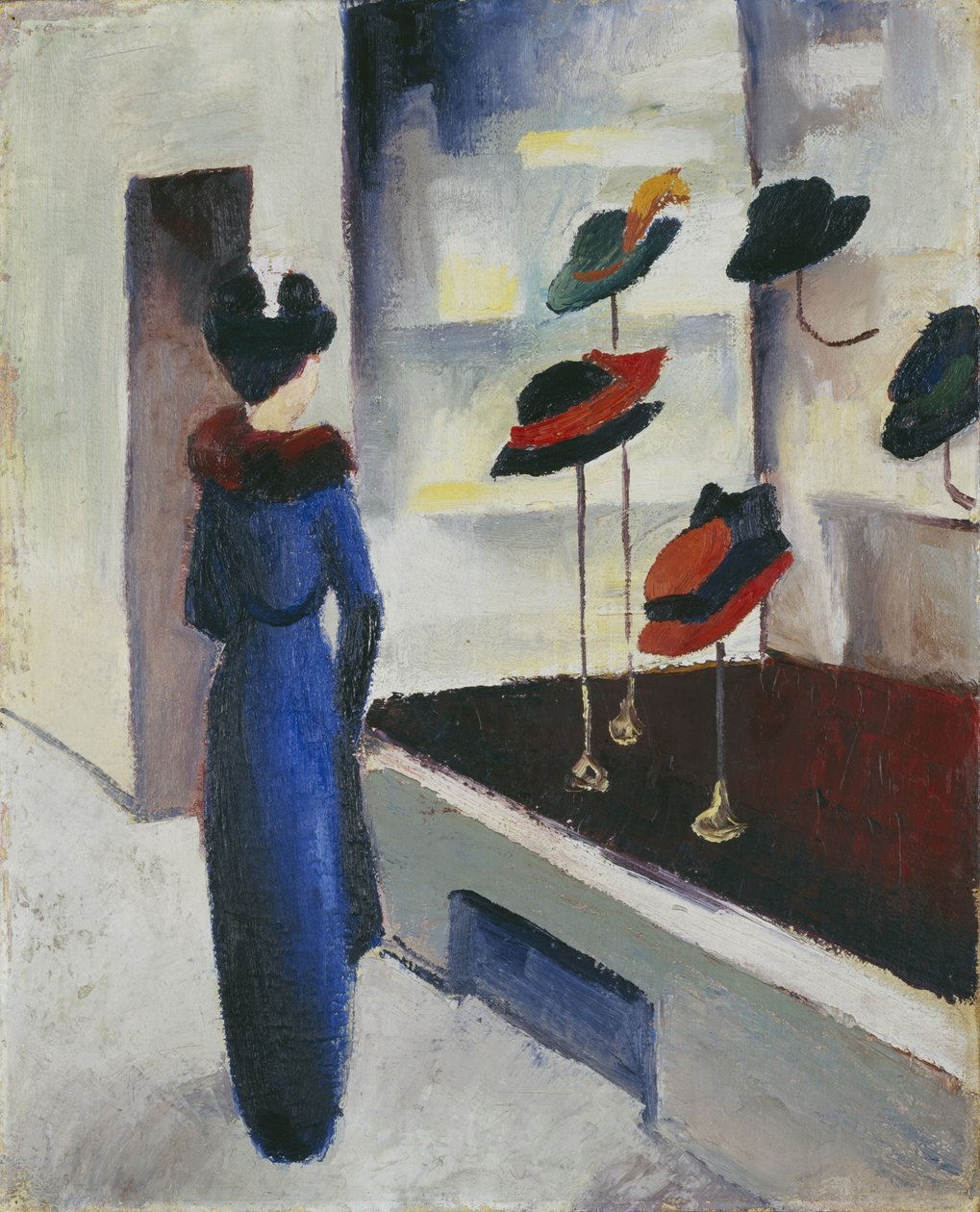 Sklep z kapeluszami, 1913 autorstwa August Macke