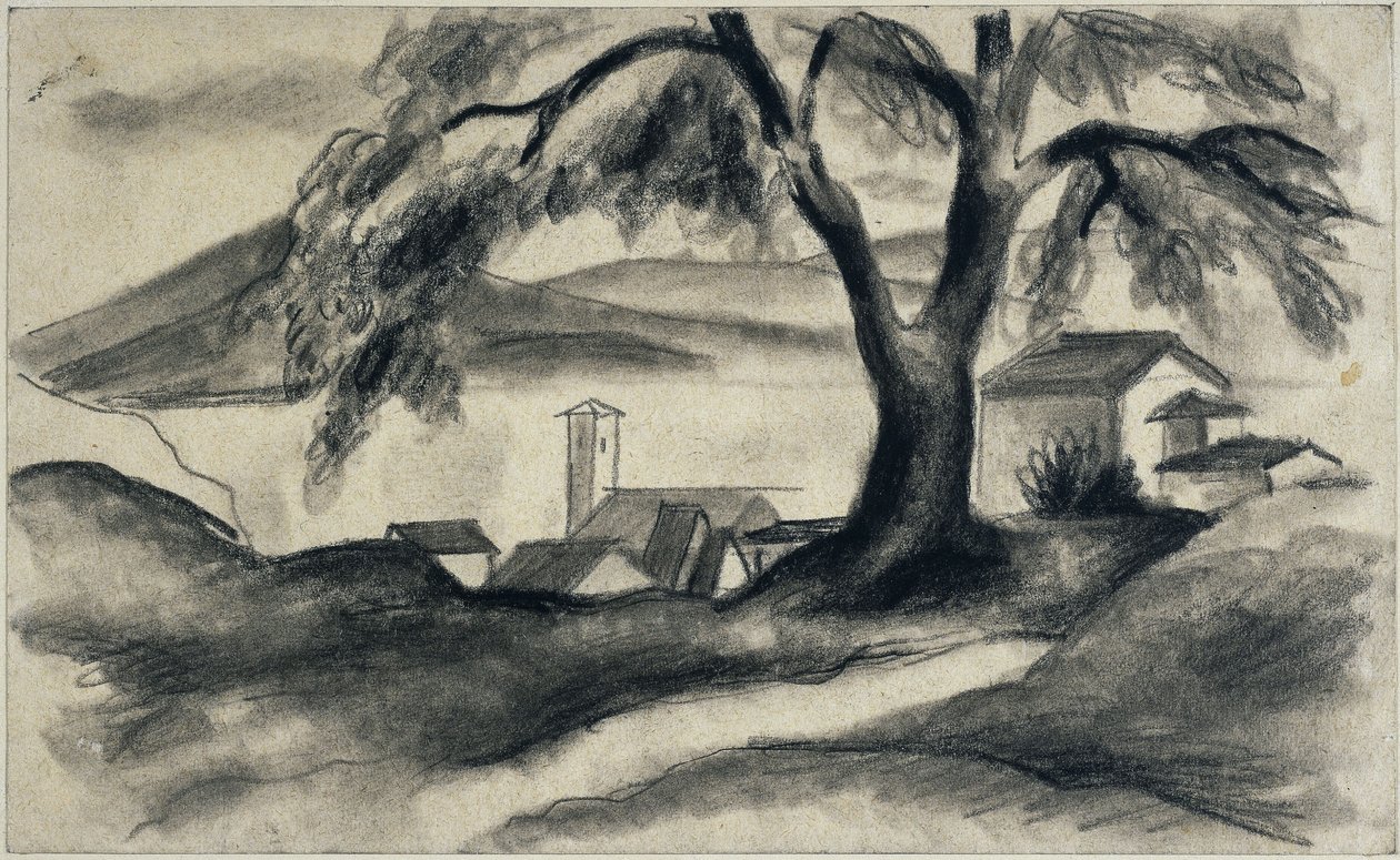 Hilterfingen nad jeziorem Thun autorstwa August Macke