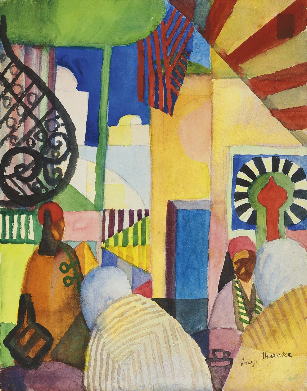 Na bazarze autorstwa August Macke