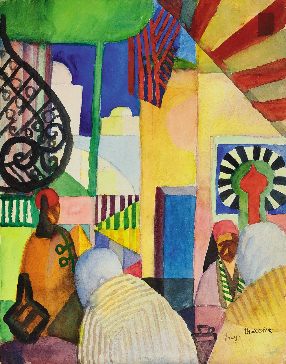 Na bazarze, 1914 autorstwa August Macke