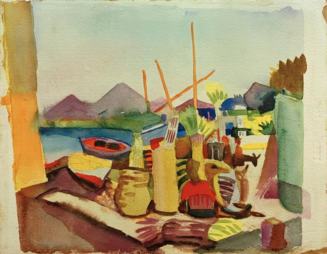 Krajobraz w pobliżu Hammametu autorstwa August Macke