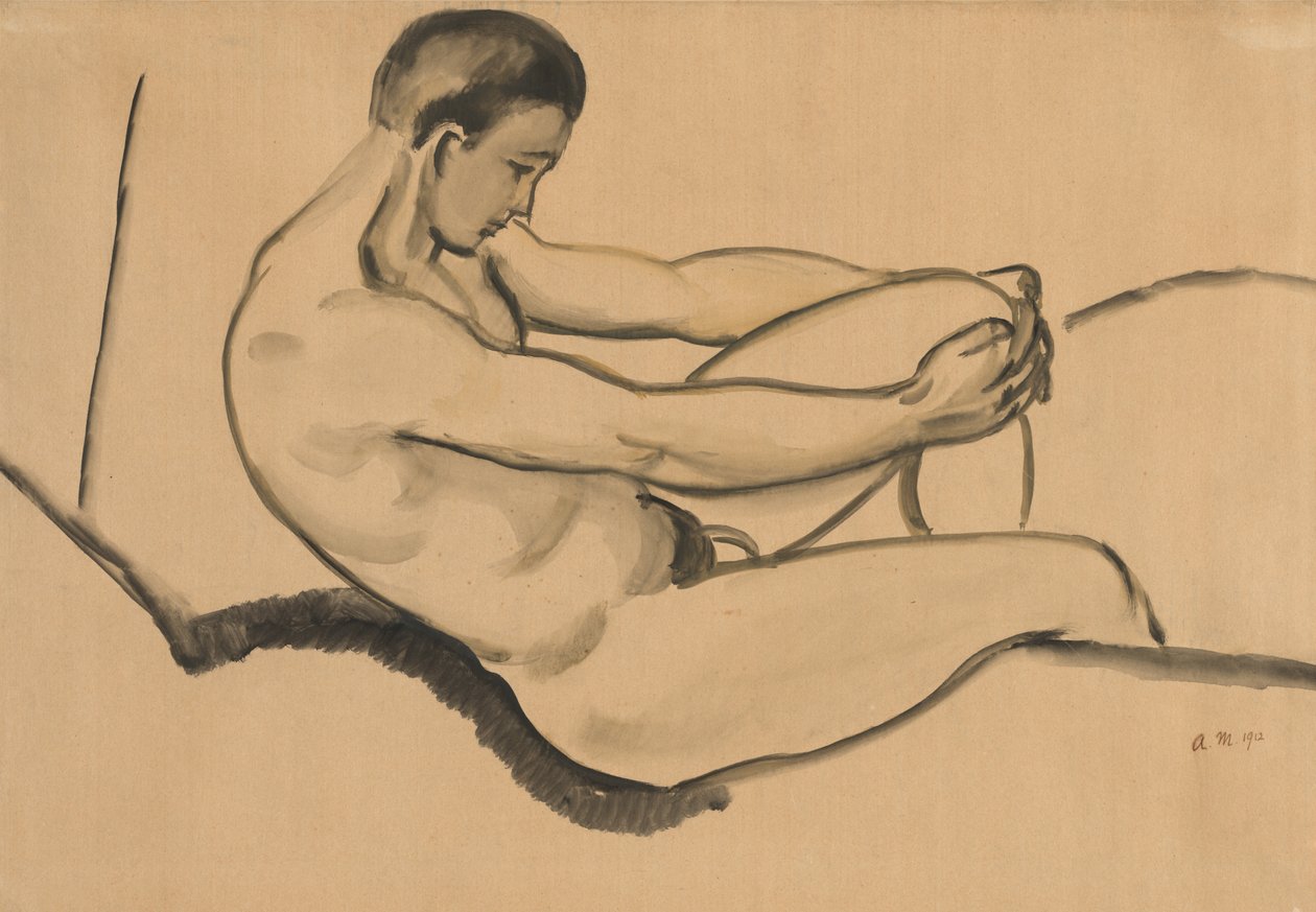 Mężczyzna nago autorstwa August Macke