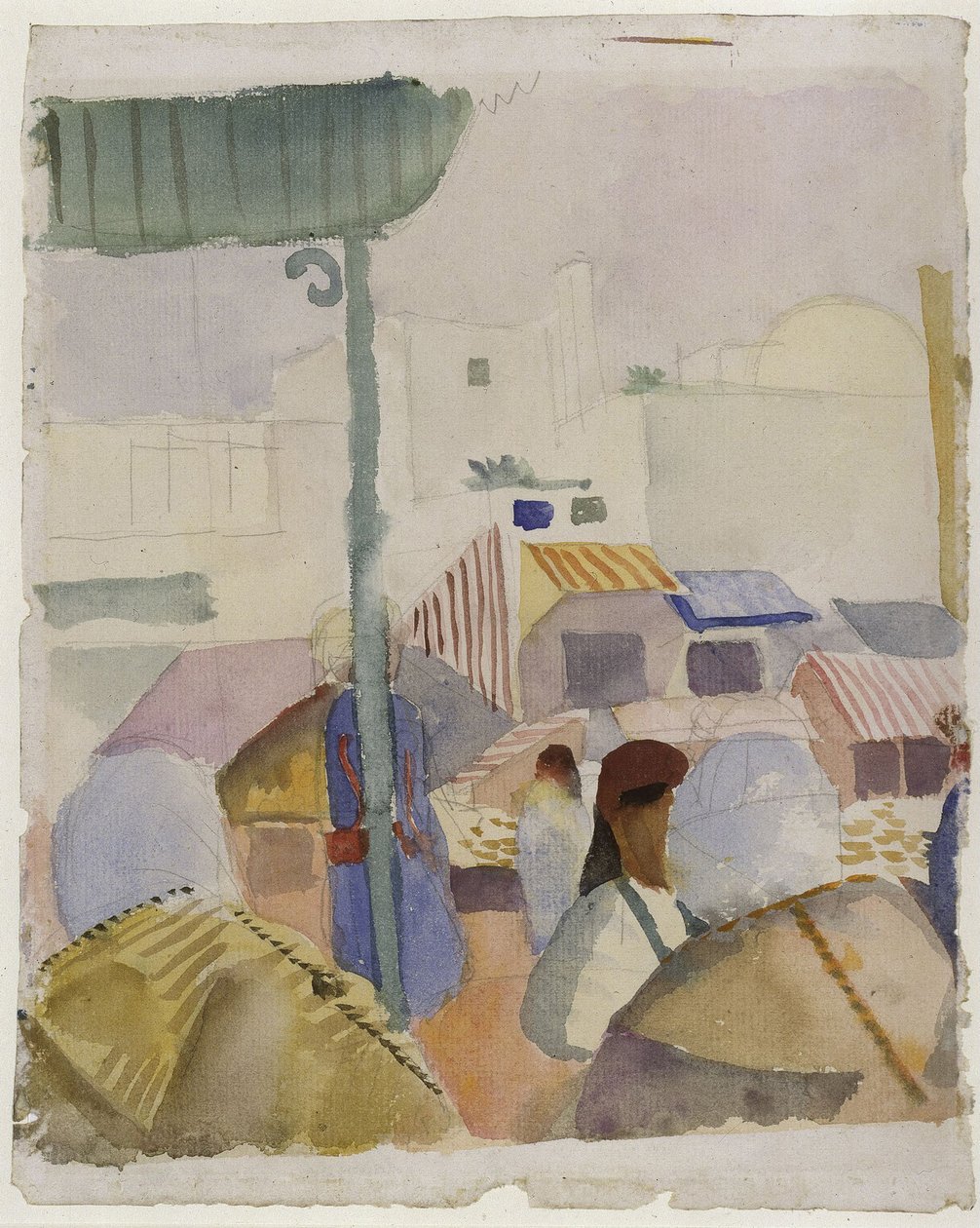 Targ w Tunisie II, 1914 autorstwa August Macke