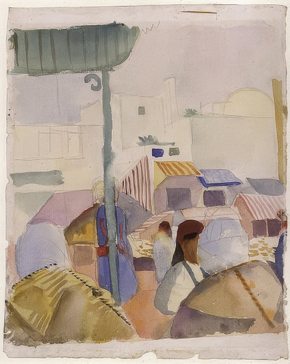 Rynek w Tunisie (II). 1914 autorstwa August Macke