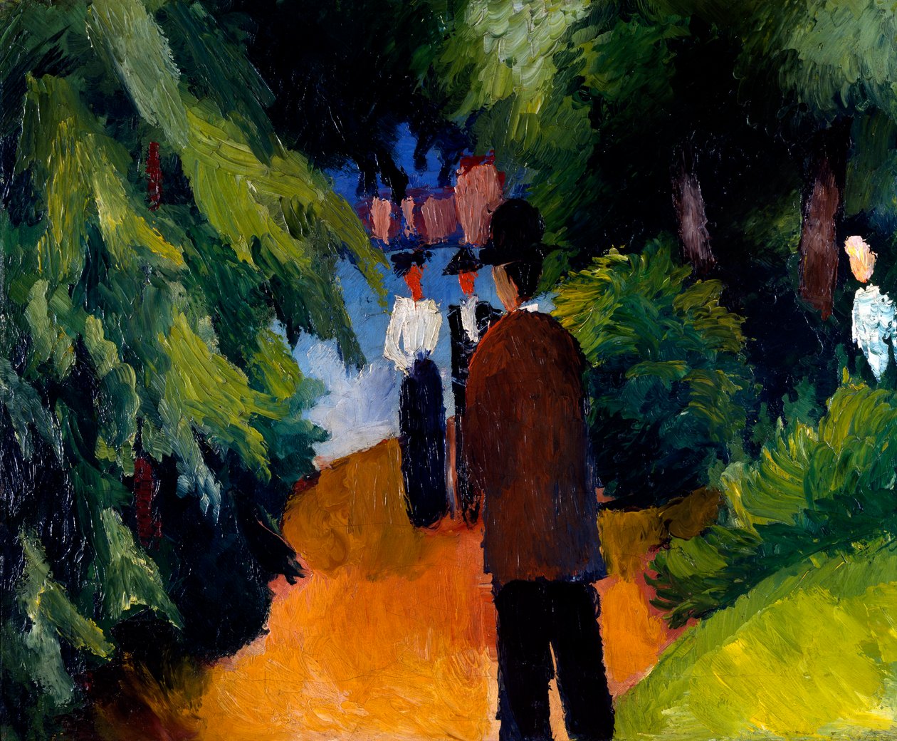 Park ze stawem autorstwa August Macke