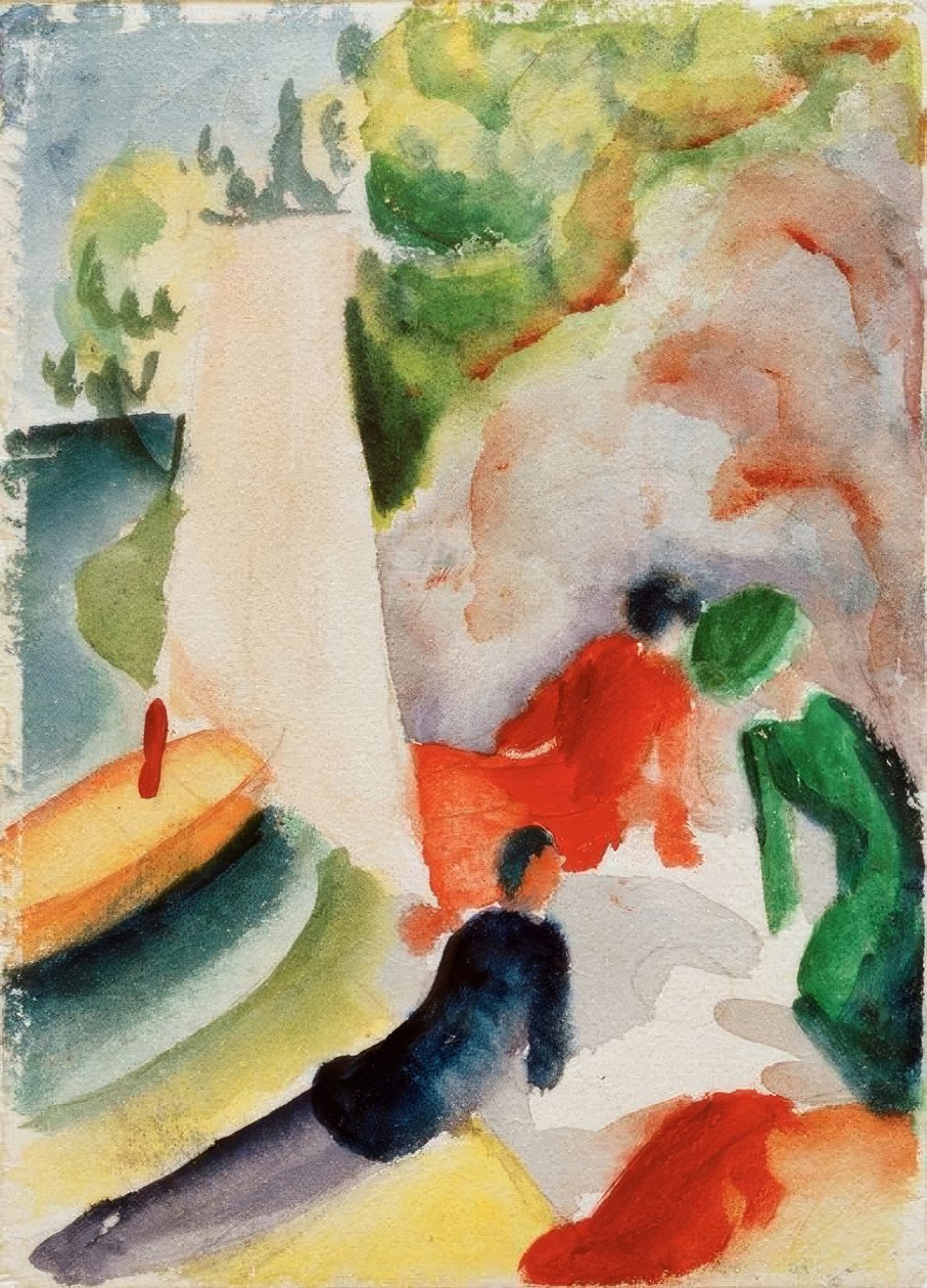 Piknik na plaży? autorstwa August Macke