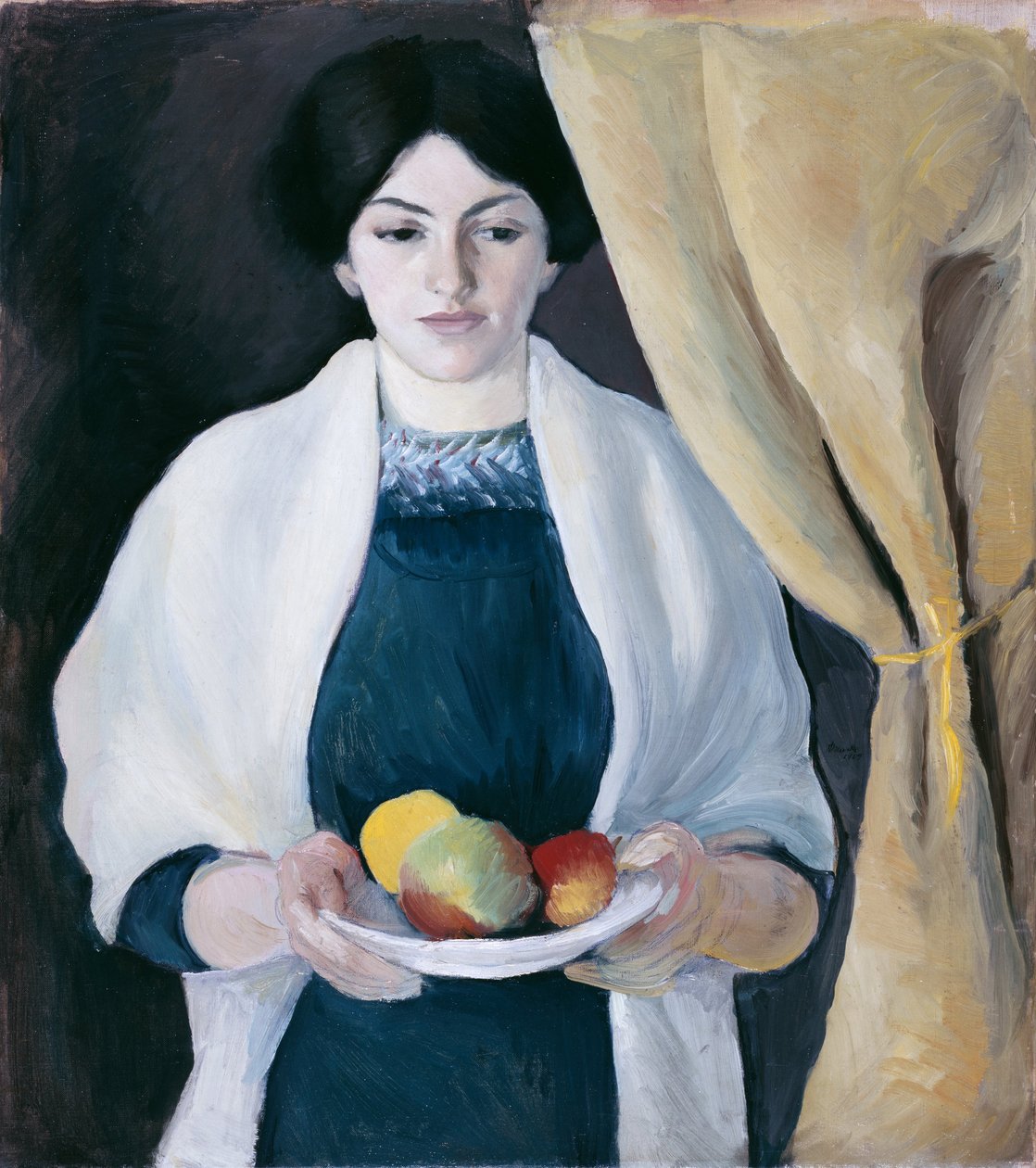 Portret z jabłkami autorstwa August Macke