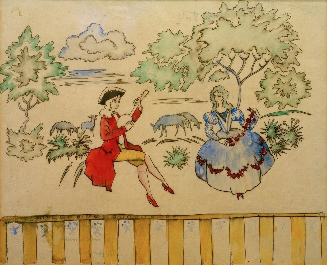 Schäferszene I autorstwa August Macke