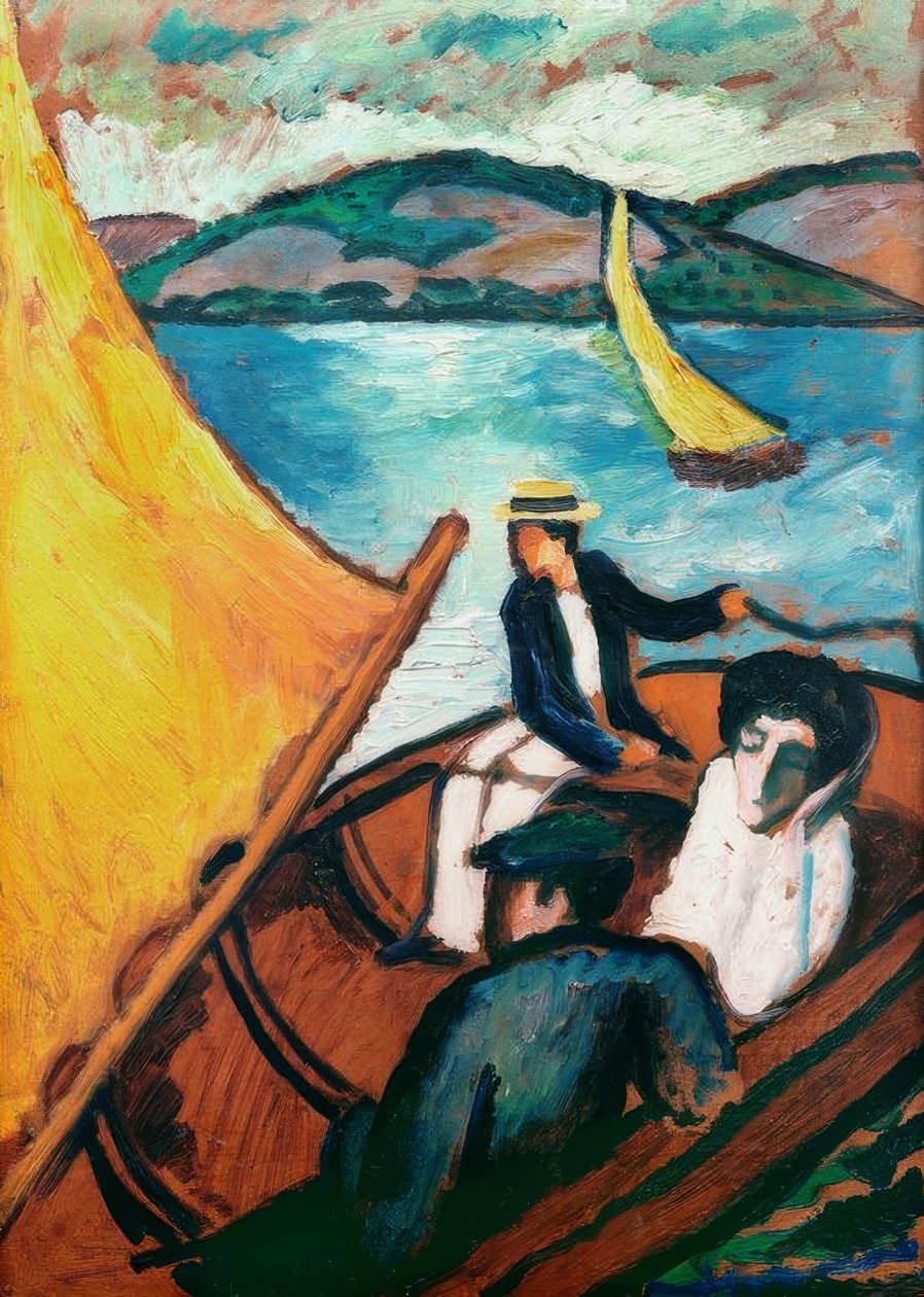 Żaglówka, Tegernsee autorstwa August Macke