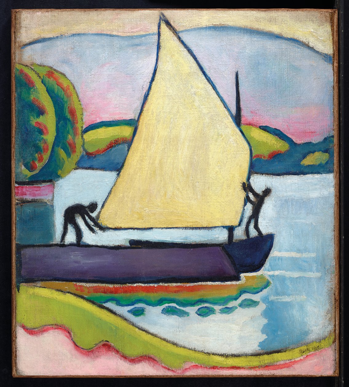Żaglówka rano, 1910 autorstwa August Macke