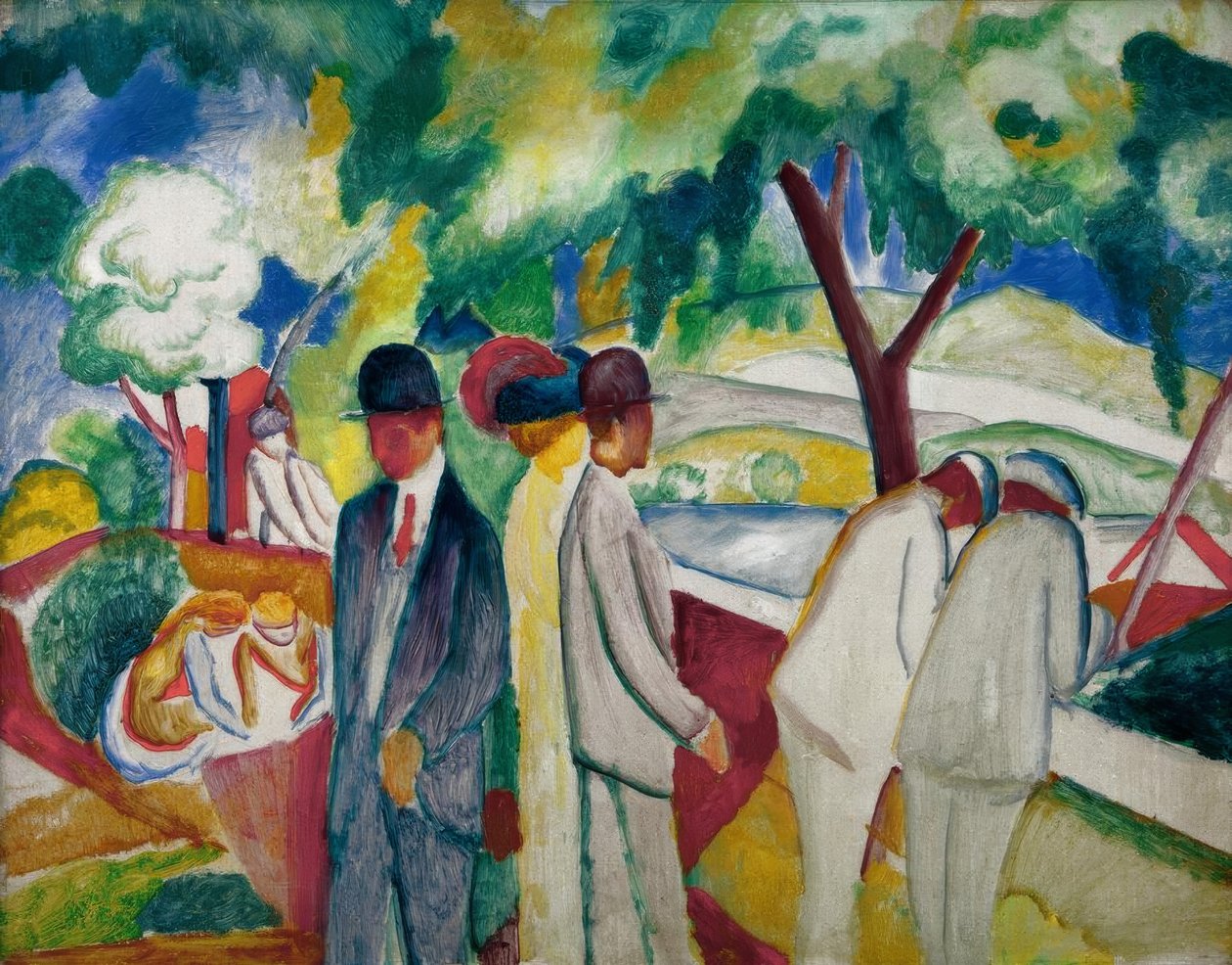 Wózki (Wspaniały lekki spacer) autorstwa August Macke