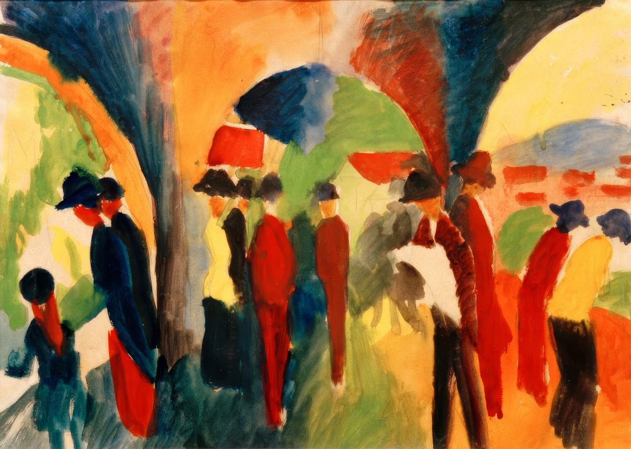 spacerowicz autorstwa August Macke
