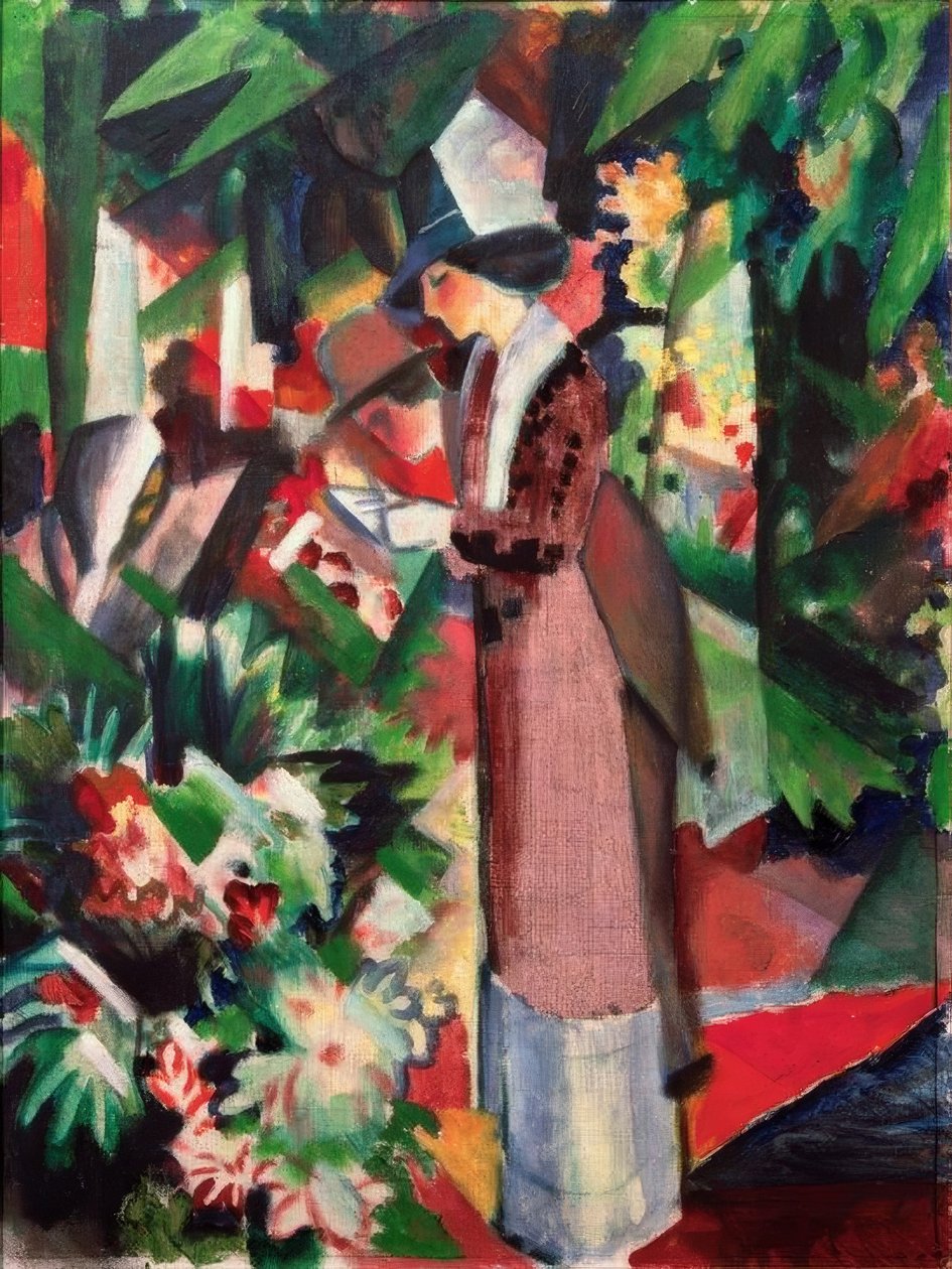 Spacer w kwiatach autorstwa August Macke