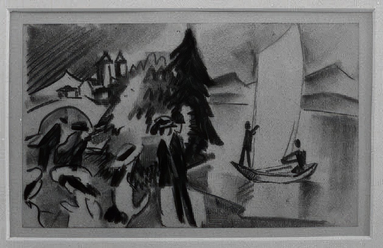 Studiuj na żółtych żaglach autorstwa August Macke