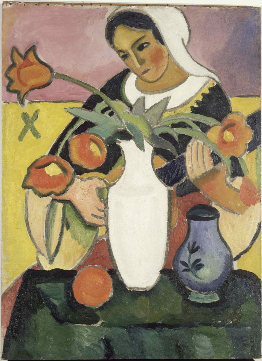 Lutniarz, 1910. autorstwa August Macke