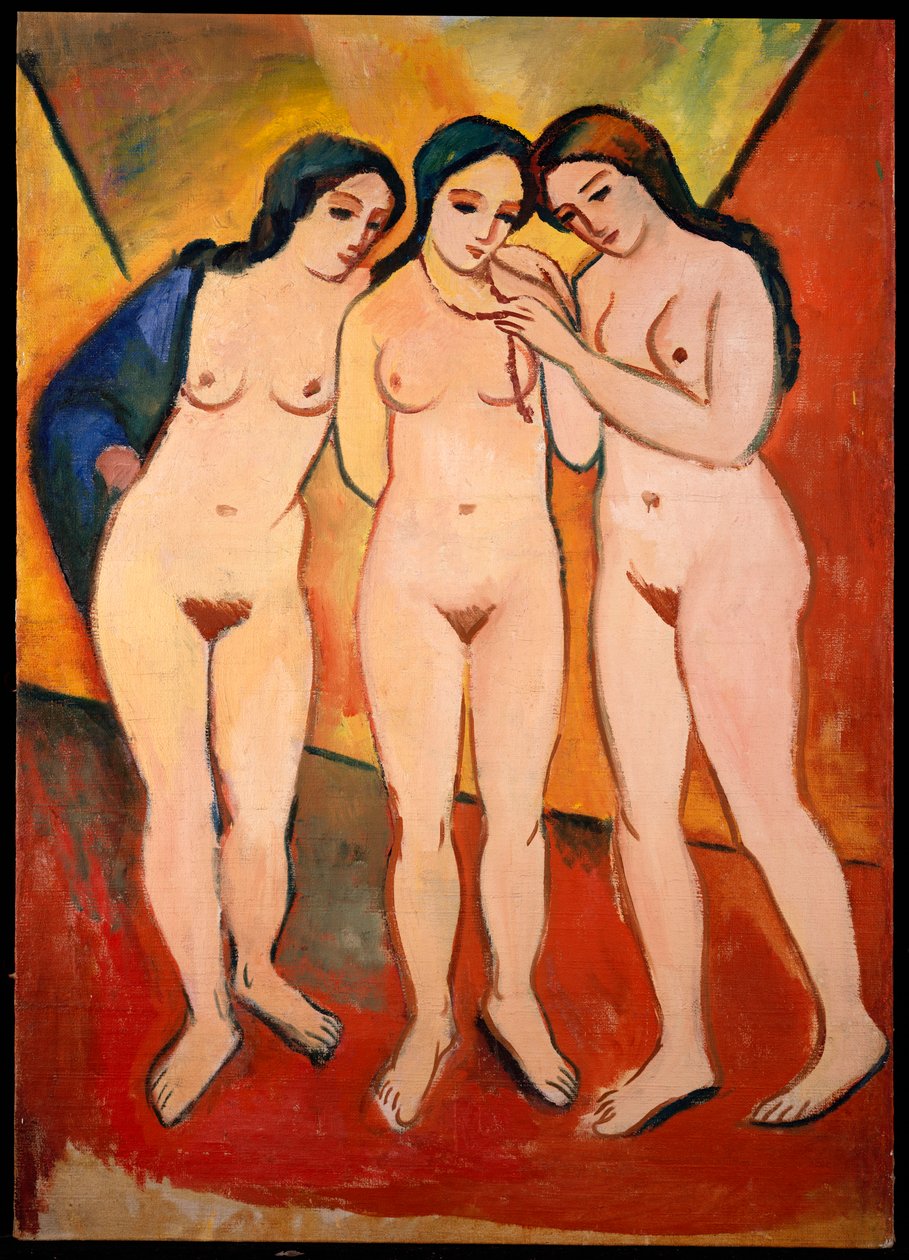 Trzy nagie kobiety autorstwa August Macke