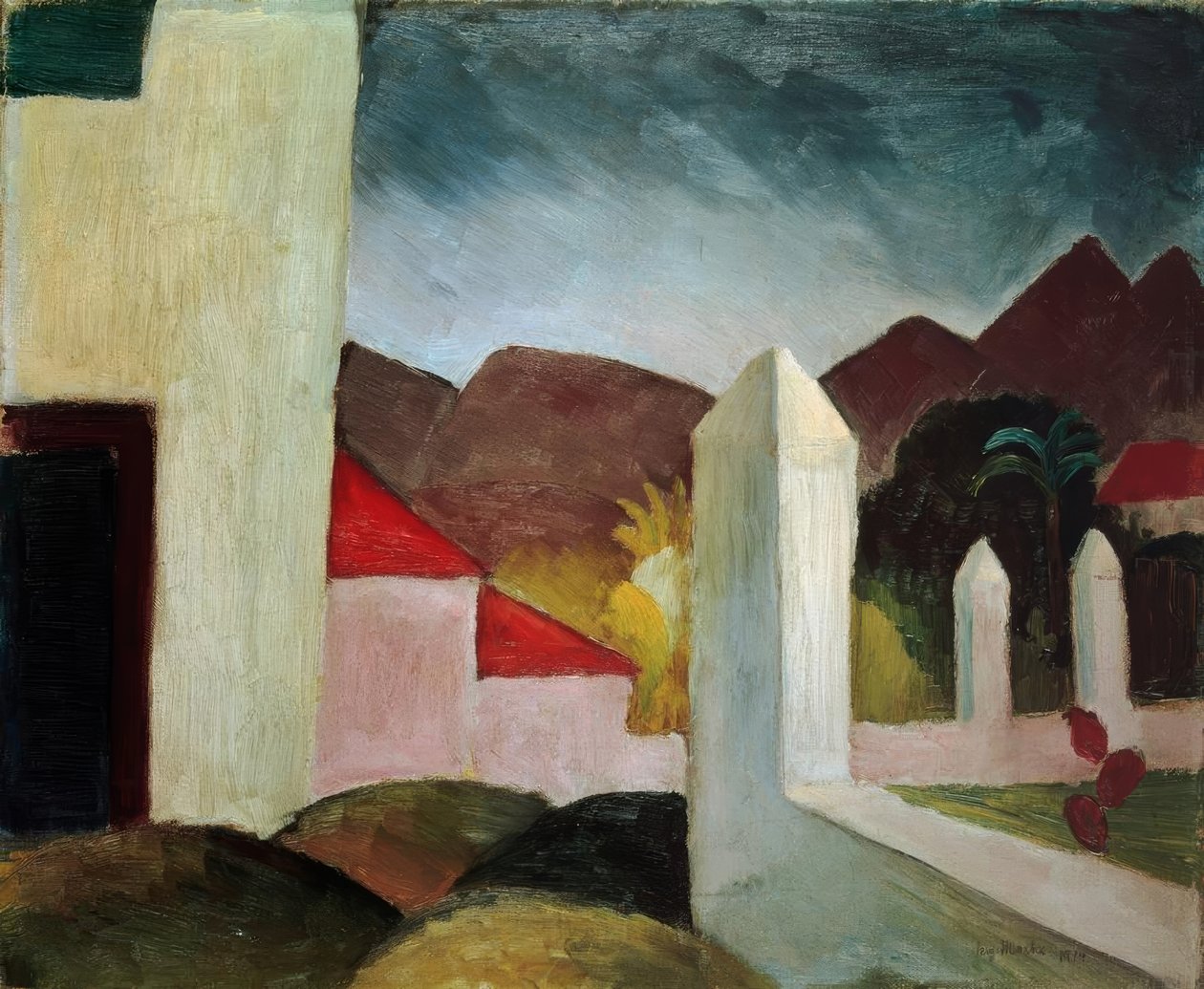 Tunezyjski krajobraz autorstwa August Macke