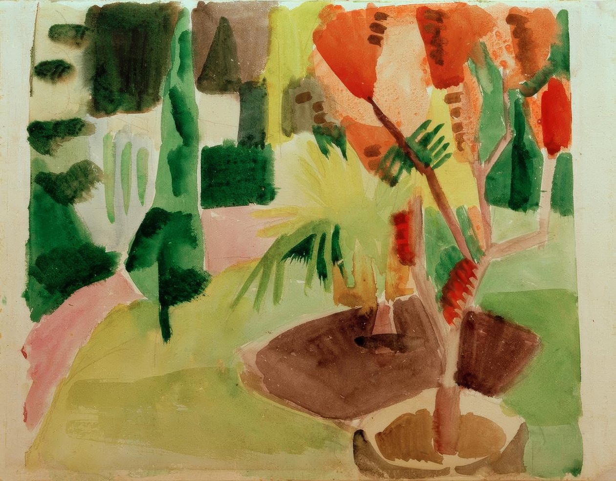 Nasz ogród nad jeziorem 2 autorstwa August Macke