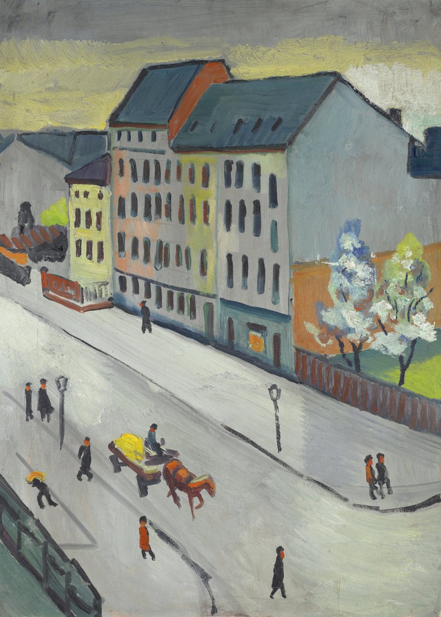 Nasza ulica w kolorze szarym autorstwa August Macke